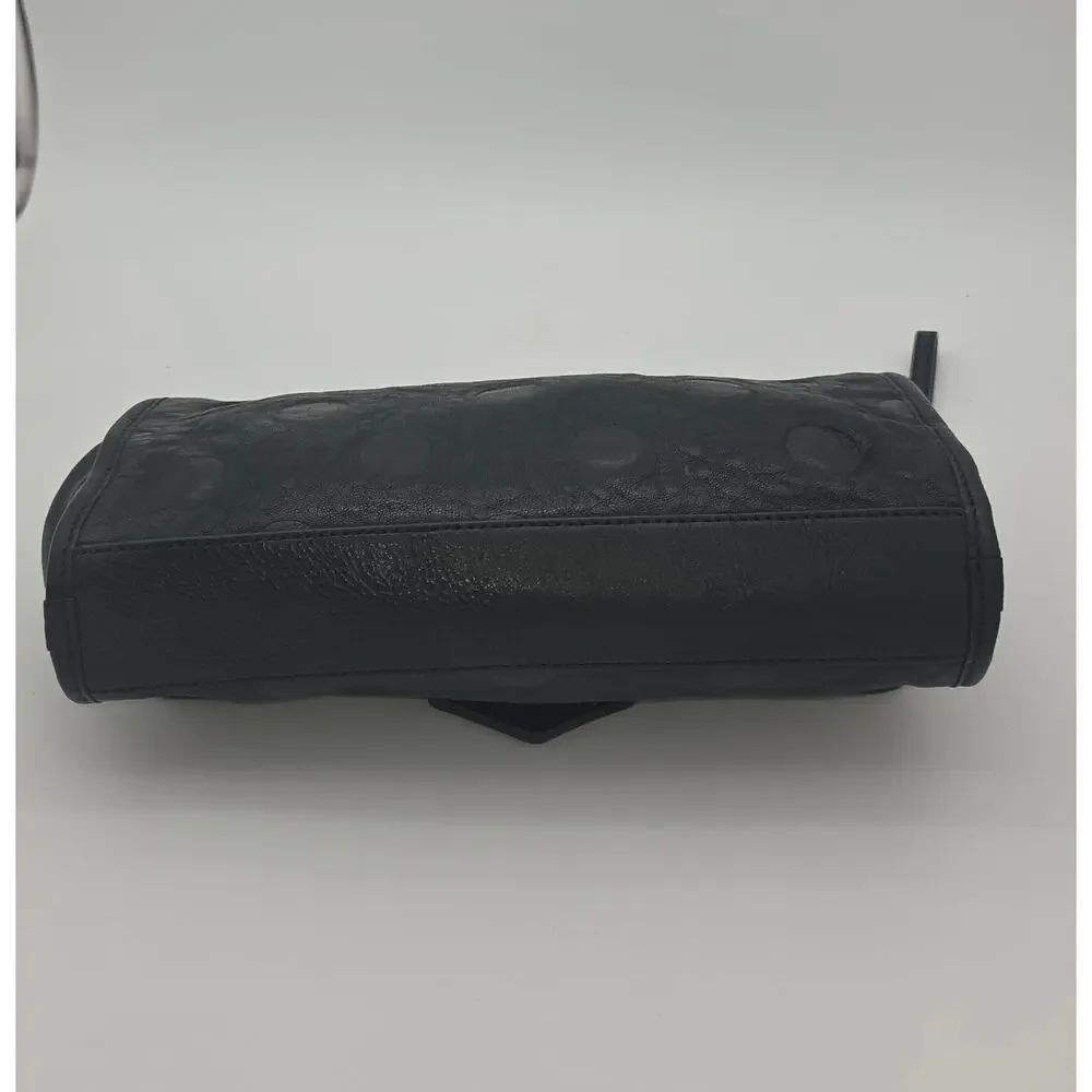 Marc by Marc Jacobs Black Polka Dot Embossed Leather Wristlet Clutch